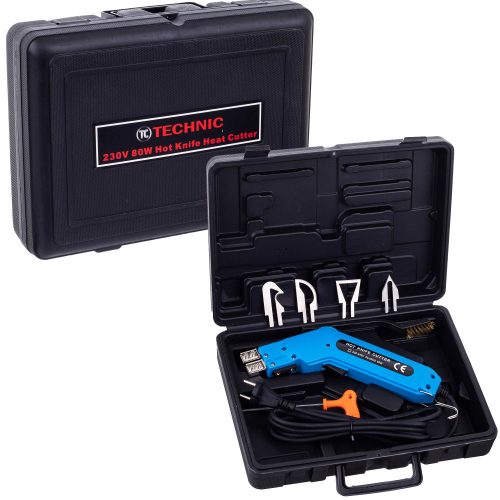 TC Technic DN-F1354 Termikus Kés Szintetikus Szövetekhez, Kofferben, 80W Teljesítménnyel és 4 Pengével