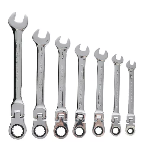TC Technic 7 részes csuklós racsnis csillag-villáskulcs készlet (8-19 mm)