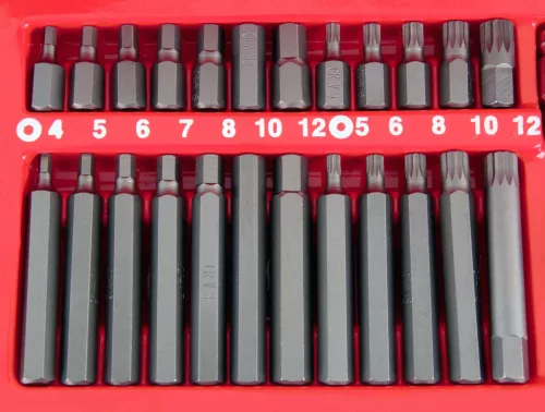 TC Technic 54 részes Bit Készlet Kofferben (Torx, Imbusz, Spline)