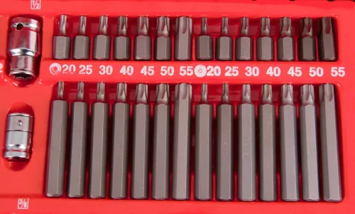 TC Technic 54 részes Bit Készlet Kofferben (Torx, Imbusz, Spline)
