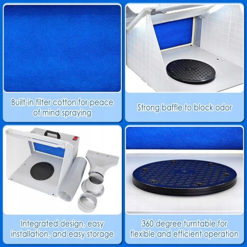 TC Technic BD-512A Hordozható Festőkabin LED Világítással és Elszívással