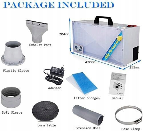 TC Technic BD-512A Hordozható Festőkabin LED Világítással és Elszívással