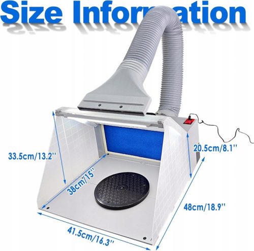 TC Technic BD-512A Hordozható Festőkabin LED Világítással és Elszívással