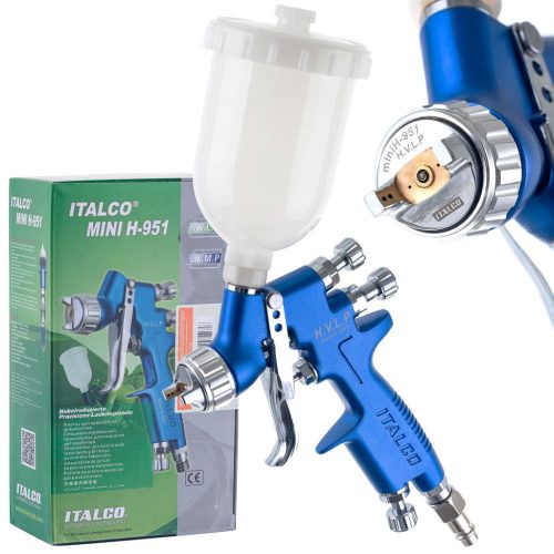 Exkluzív Mini Festékpisztoly Italco H-951 Nagy Térfogat Alacsony Nyomás 0,8 mm 250 ml