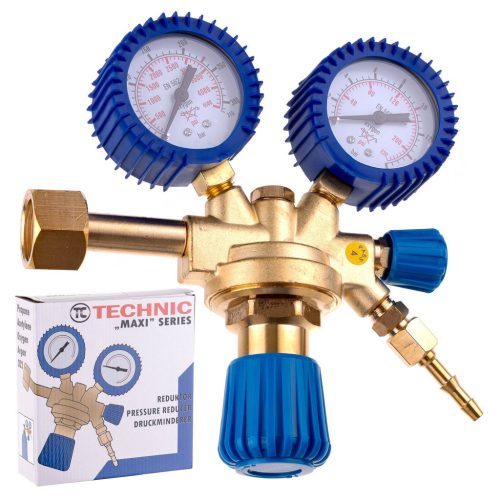 Oxigén Reduktor Nyomáscsökkentő Mérőórával – 300 Bar, G 3/4" TC Technic ZR-38, 0-16 Bar Kimeneti Nyomás, 30 l/perc Áramlás, 6,3 mm Kimeneti Port