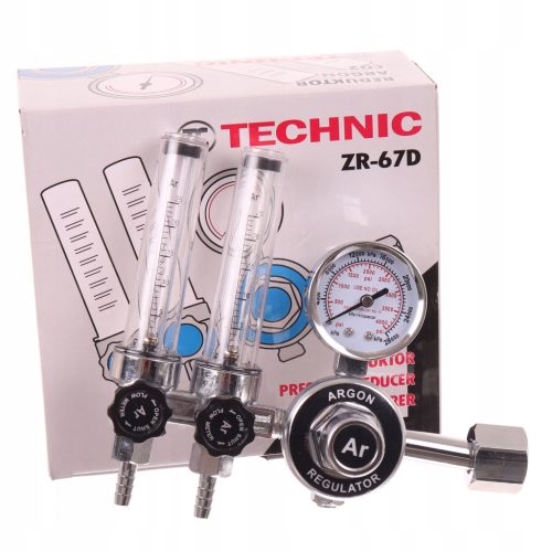 Csúcskategóriás CO2 és Argon Nyomáscsökkentő - TC Technic ZR-67D Reduktor Kettős Átfolyás-szabályozással