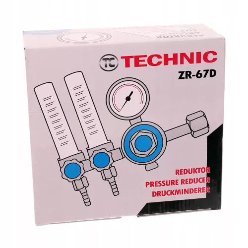 TC Technic ZR-67D CO2/Argon Nyomáscsökkentő Reduktor Két Rotaméterrel