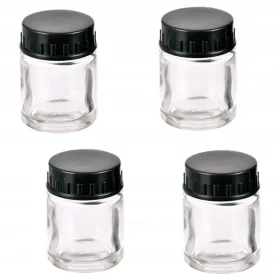 BD-01 Airbrush Üvegtartály Készlet, 22 ml (4 darab)