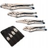 Morse Zárfogó Készlet Szövet Tokban (4 Darabos, 125 mm, 150 mm meghosszabbított pofájú, 180 mm, 250 mm, Teljes súly: kb. 1,5 kg) - TC Technic JC1032
