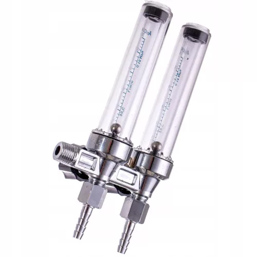Dupla Rotaméter Argon-CO2 Keverékhez, M14 Csatlakozással