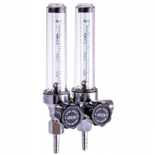 Dupla Rotaméter Argon-CO2 Keverékhez, M14 Csatlakozással