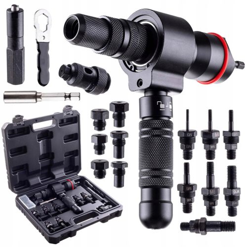 Szegecshúzó Szegecsanyákhoz és Vakszegecsekhez, Akkus Csavarhúzó Adapterrel, M3-M10, 6,4 mm - TC Technic SK3636