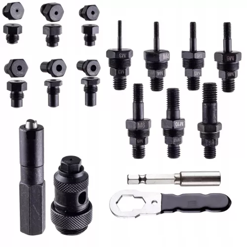 TC Technic Szegecselő Adapter Készlet Fúrógéphez (M3-M12 / 2.4-6.4mm)