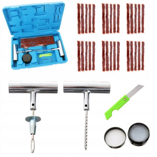 36 Darabos Gumijavító Készlet Defektes Abroncsok Gyors Javításához - TC Technic HT-22