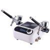 TC Technic HS-A9K FEHÉR Professzionális Airbrush Készlet (Kompresszor, Két Festékszóró, Tömlőkkel, Automatikus Leállítás és Szabályozás)