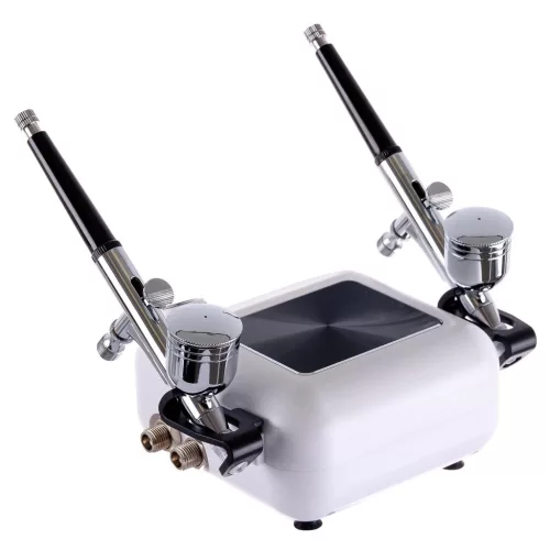 TC Technic HS-A9K FEHÉR Professzionális Kétfejes Airbrush Szett