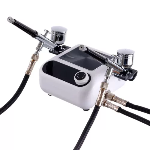 TC Technic HS-A9K FEHÉR Professzionális Kétfejes Airbrush Szett