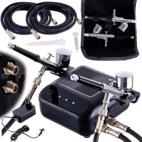 TC Technic Kettős Airbrush Készlet Automata Kompresszorral