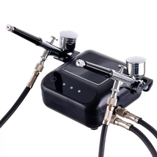TC Technic Kettős Airbrush Készlet Automata Kompresszorral