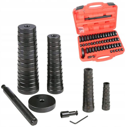 Csapágyhüvely Kihúzó Préskészlet Adapterekkel, Műanyag Kofferben, 18-74mm (52 Darabos) - TC Technic LT-K73