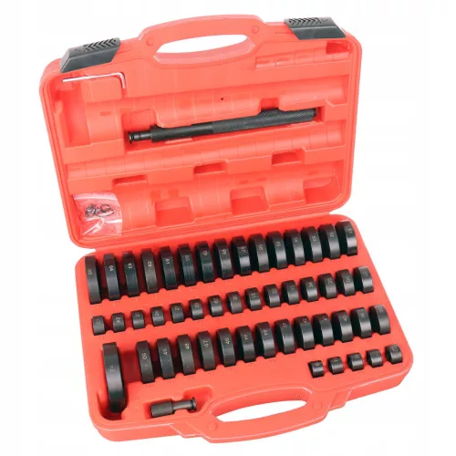 Csapágyhüvely Kihúzó Préskészlet Adapterekkel, 18-74mm (52 részes)