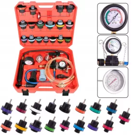   TC Technic 28 db-os Hűtőrendszer Szivárgásmérő Készlet 90 psi