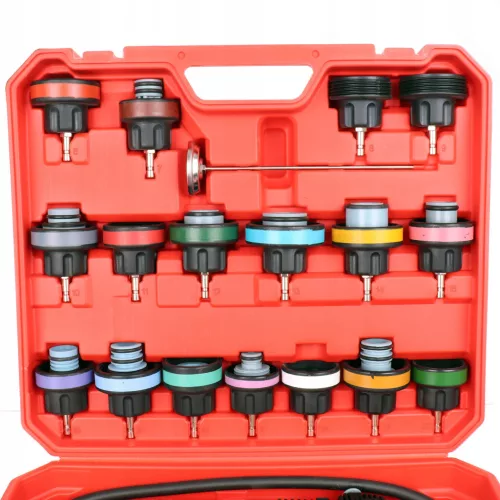 TC Technic 28 db-os Hűtőrendszer Szivárgásmérő Készlet 90 psi