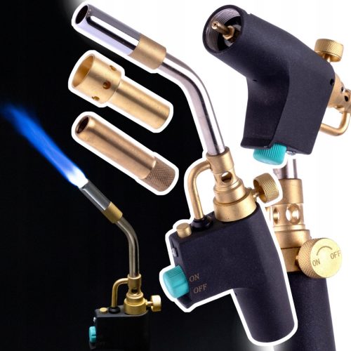 MAPP Propán Gázégő Piezo Gyújtással és 3 Fúvókával, 2800°C, TC Technic 022CGA-SET