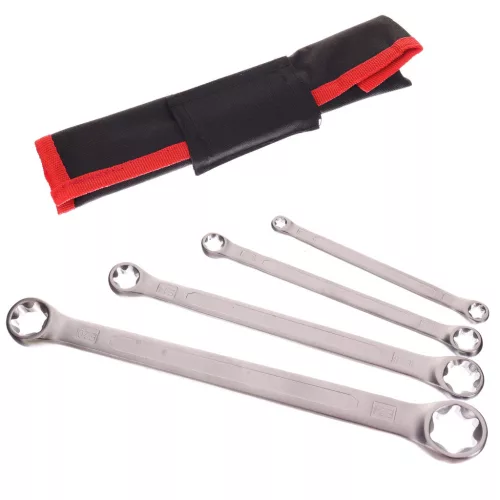 TC Technic Torx Gyűrűs Villáskulcs Készlet, 4 részes, E6-E24