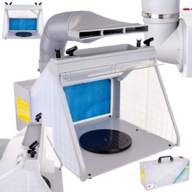   Hordozható Modellező Festőkabin LED Világítással és Elszívással